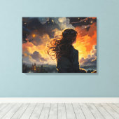 Toile Starry Sky en feu (Insitu (Plancher de Bois))