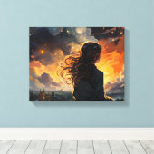 Toile Starry Sky en feu (Insitu (Plancher de Bois))