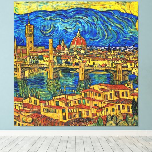 Toile Starry Starry Night Florence Italie (Insitu (Plancher de Bois))