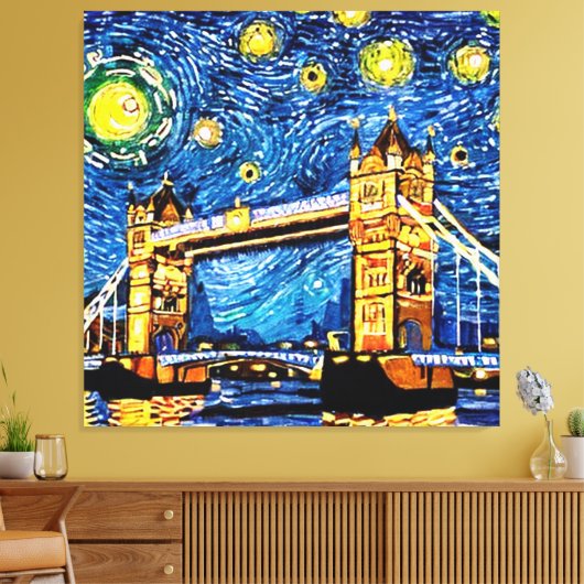 Toile Starry Starry Night Londres Angleterre (Insitu(Salon))