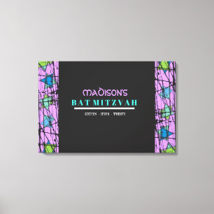 Toile STARS DISTRESSESESSEE Barre Bat mitzvah Se connect