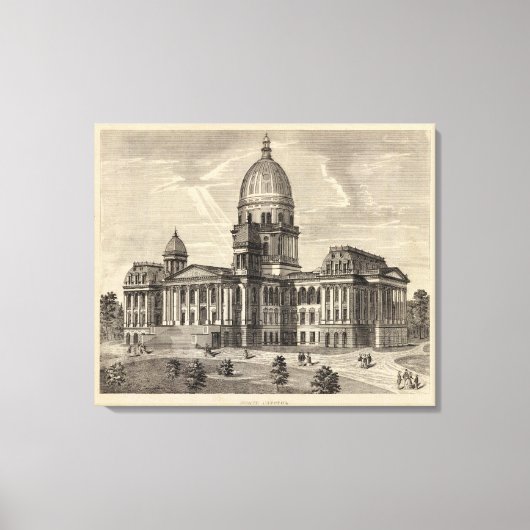 Toile State Capitol building, Springfield, Ill (Recto)