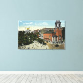 Toile State House et Park Street Vue du centre commercia (Insitu (Plancher de Bois))