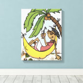 Toile Station balnéaire tropicale hamac vacances d'été (Insitu (Plancher de Bois))