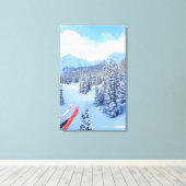 Toile Station de ski de Crystal Mountain, près de Mt. Ra (Insitu (Plancher de Bois))