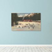 Toile Station de ski de Snoqualmie, WA - Vue du ski (Insitu (Plancher de Bois))