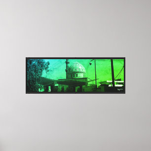 Toile Station-service vintage Irak Bagdad près d'une mos
