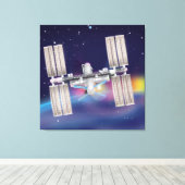 Toile Station spatiale internationale (Insitu (Plancher de Bois))