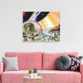 Toile Station spatiale Torus Habitat Colonie Artiste Con (Insitu(Salon))