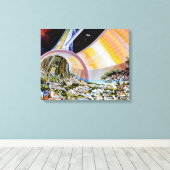 Toile Station spatiale Torus Habitat Colonie Artiste Con (Insitu (Plancher de Bois))