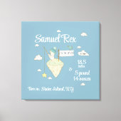 Toile Statistiques de naissance avec peu d'ours (Recto)