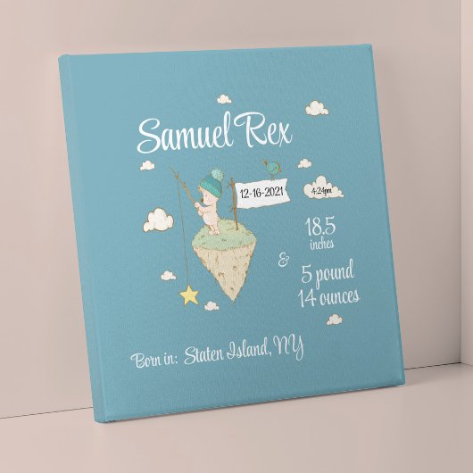 Toile Statistiques de naissance avec peu d'ours