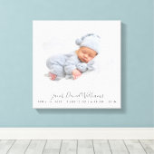 Toile Statistiques de naissance bébé Masque photo Nouvea (Insitu (Plancher de Bois))