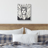 Toile Statue Abstraite moderne de Liberty Line Art (Insitu(Chambre))