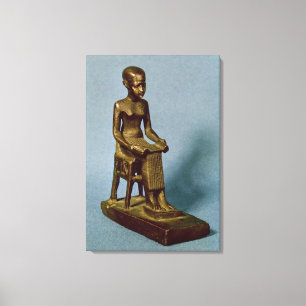 Toile Statue assise de l'Imhotep tenant un open