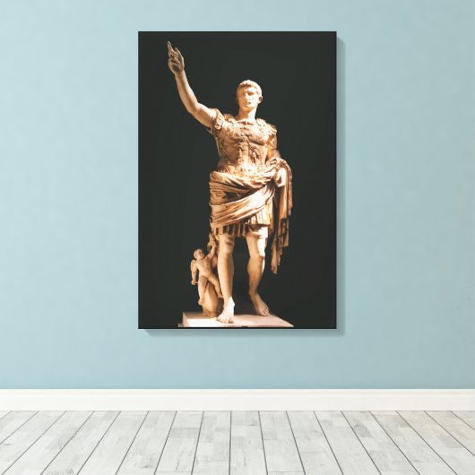 Toile Statue d'Augustus Caesar Canvas Imprimer (Insitu (Plancher de Bois))