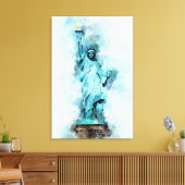 Toile Statue de la Liberté aquarelle (Insitu(Salon))