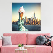 Toile Statue de la Liberté avec cône de glace (Insitu(Salon))