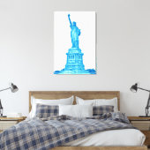 Toile Statue de la Liberté dans les tons bleus (Insitu(Chambre))