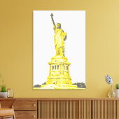 Toile Statue de la Liberté dans les tons jaune et gris (Insitu(Salon))