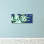 Toile Statue de la Liberté Face USA (Insitu (Plancher de Bois))
