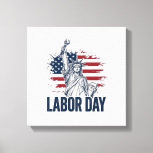 Toile Statue de la Liberté Fête du Travail Design Patrio
