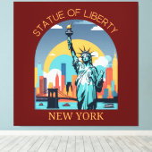 Toile Statue de la Liberté, New York (Insitu (Plancher de Bois))