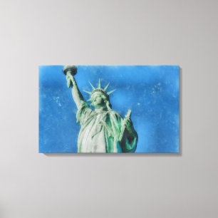 Toile Statue de la liberté, peinture d'aquarelles de New