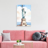 Toile Statue de la Liberté | Point de repère aquarelle (Insitu(Salon))
