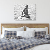 Toile Statue de la petite sirène noire et blanche (Insitu(Chambre))