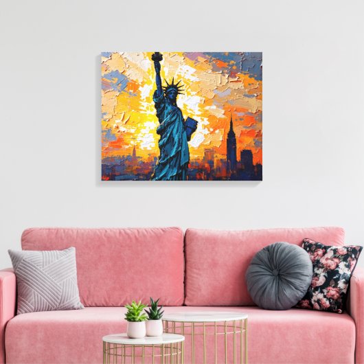Toile Statue de Liberty Premium Canvas (Insitu(Salon))
