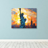 Toile Statue de Liberty Premium Canvas (Insitu (Plancher de Bois))