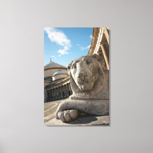 Toile Statue de lion devant San Francesco di Paola