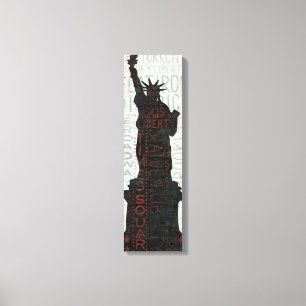 Toile Statue de silhouette de liberté
