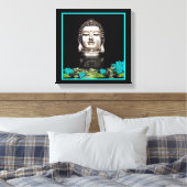 Toile Statue de tête Bouddha Argent (Insitu(Chambre))