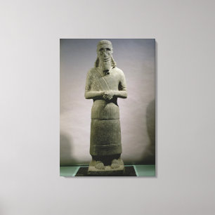 Toile Statue dédiée au dieu Haddad-Yishi (basalte)