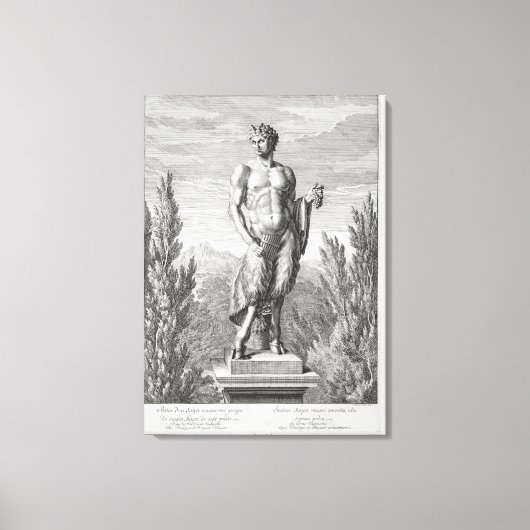 Toile Statue d'un Satyr tenant un bouquet de raisins, Ve (Recto)