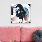 Toile Statue d'une femme portant un casquette (Insitu(Salon))