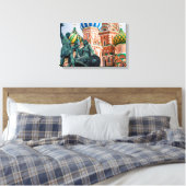 Toile Statue et basilique St-Basile (Insitu(Chambre))