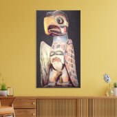 Toile Statue haïda 'Thunderbird' (bois peint) (Insitu(Salon))