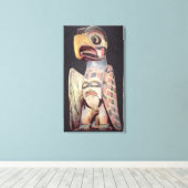 Toile Statue haïda 'Thunderbird' (bois peint) (Insitu (Plancher de Bois))
