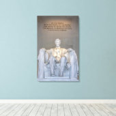 Toile Statue Mémorial Lincoln Avec Citation Inscription (Insitu (Plancher de Bois))