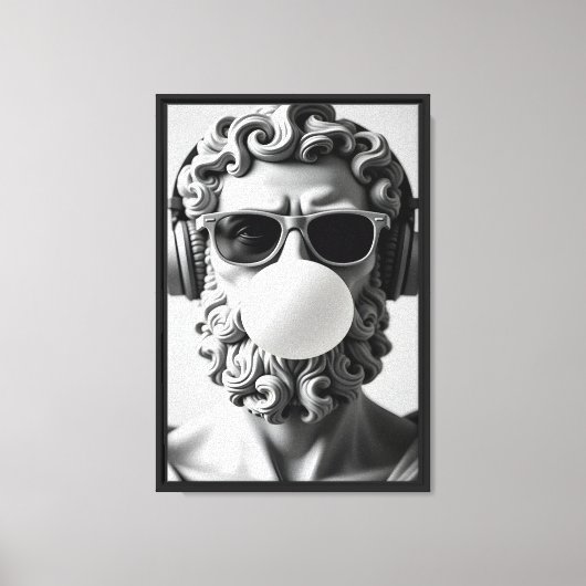 Toile Statue moderne avec casque (Recto)