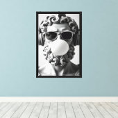 Toile Statue moderne avec casque (Insitu (Plancher de Bois))