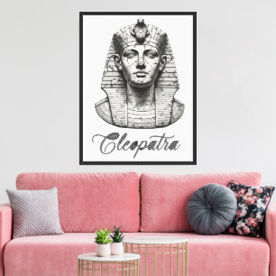 Toile Statue murale de Cléopâtre, reine égyptienne   Ant