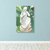 Toile Statue romaine | Aquarelle peinture botanique (Insitu (Plancher de Bois))