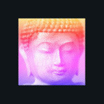 Toile Statue Visage Bouddha Colorée Formée Par Lignes<br><div class="desc">Le visage de Siddhartha Gautama, Bouddha, avec effet sculpté. Image formée par des lignes de largeur variable. Idée cadeau pour les personnes qui aiment l'art et la spiritualité asiatiques.</div>