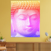 Toile Statue Visage Bouddha Colorée Formée Par Lignes (Insitu(Salon))