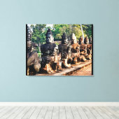 Toile Statues de dieux d'Angkor Thom (Insitu (Plancher de Bois))