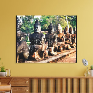Toile Statues de dieux d'Angkor Thom 
